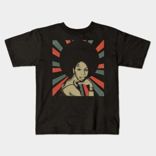 Nina Simone || Vintage Art Design || Exclusive Art Kids T-Shirt